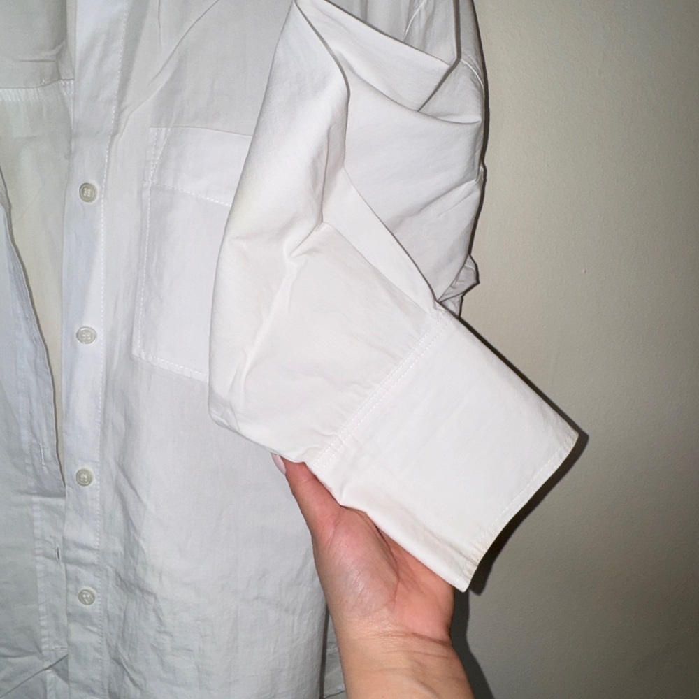Zara Crisp White Collared Shirt - Picture 2 of 4